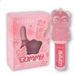 Lip Oil Gummy Panda Vizzela Gloss Labial Com Chaveiro