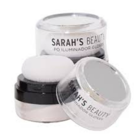 Pó Iluminador Glossy com Espelho Sarah Beauty